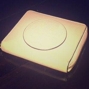 Tory Burch Perforated Logo Zip Medium Wallet